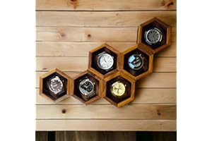 Royal Craft Expertise Handmade Superior Indian Rosewood Honeycomb Six slot Mens Watch Display Case Box for Men | Handmade Adjustable Cushions for Every Size | Made for Special Peoples and Events |