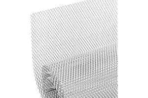 AggAuto - Griglia universale per auto, 101,6 x 33 cm, in lega di alluminio, inserto per griglia per paraurti con foro rombico 3 x 6 mm, una delle griglie di forma più multifunzionale, colore: Argento