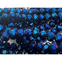 36x Perle Di Vetro Di Imitazione Rotondo, Mare Blu 6 Mm - Foto 8