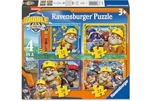 Ravensburger Rubble & Crew 4 in a Box (12, 16, 20, 24 piece) Jigsaw Puzzles - Hard at work for Kids Age 3 Years Up 1+ Players Gifts for Children