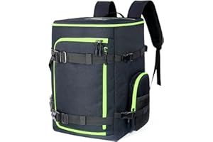 Bevalsa 60L Sac à Dos pour Chaussures de Ski, Sacs de Ski Sacs Combo Skis & Snowboard, Sac à Casque de Ski de Snowboard pour Casque de Ski, des Lunettes de Protection, des Skis, Snowboard