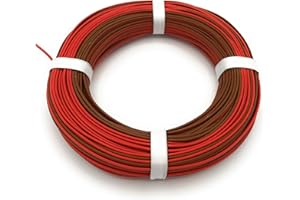 BELI-BECO L2218/25 - Cavo in rame 2 x 0,14 mm² (1 x 18 x 0,10 mm) - Doppio cavo - 25 m anello (rosso/marrone)