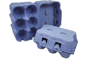 Ingbertson 10 cajas para huevos de color azul para 6 huevos/hueveras para huevos de gallina, sin impresión, hueveras de huevo, hueveras (10, para 6 huevos cada uno, azul)