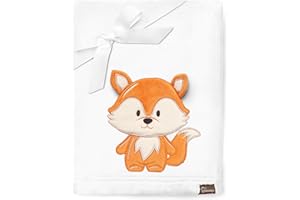 Be Mammy Coperta calda per bambini con peluche regalo per bambino con motivi 3D (Bianco - Volpe)