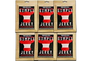 BEN JACOBS Beef Jerky Carne de vaca Caja de muestra de cecina, 6 x 50 g, carne de vacuno austriaca de primera calidad alimentada con pasto, sin aditivos ni conservantes (6 x 50g, Austrian Style)