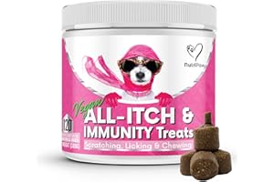 NutriPaw Vegan All-Itch Treats For Dogs - Soothe Itchy Paws, Eyes, Ears, Skin - Stop Itching, Licking, Scratching - Perfect for Small, Medium & Large Dogs - Supports Seasonal Itching