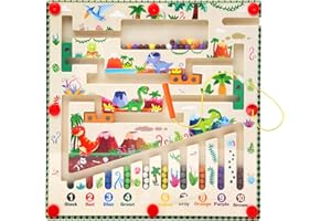 Ballery Magnetic Color and Number Maze, Montessori Colour Sorting Number Counting Game Board, Fine Motor Skills Montessori Toys Educational Toys for 3 4 5 Year Olds