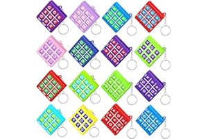 Zikenis 16 Piezas Llaveros de Tres en Raya,Llaveros Tic Tac Toe Set,Llaveros Infantiles para Niños de 8 a 12 Años,Regalos de Fiestas de Cumpleaños Fiesta Niños