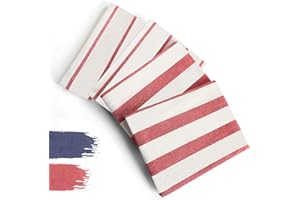 DIVORY 4er Set Geschirrtücher | 100% Baumwolle | 40x60 cm | rot weiß | gestreift | Küchentücher | Geschirrhandtücher | Trockentücher | Küche & Gastronomie Geschirrtuch (Rot/Weiß, 40 x 60 cm)