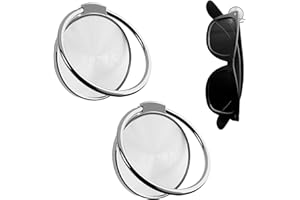ROSON Sunglass Holder for Car Dash, Premium Metal-Alloy Eyeglasses and Glasses Holder for Car, House, Boat, RV, or Truck - Any Surface You Need - Silver (2 Pack)