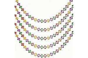 Wellrun 5PCS Christmas Ceiling Decorations,2m Colorful Hanging Ornaments,Christmas Swirl Garland for Xmas Party,New Year,Birthday