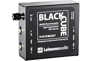 Lehmann Audio Black Cube Statement Phonovorverstärker (MM/MC, 103 x 108 x 45 mm), Schwarz