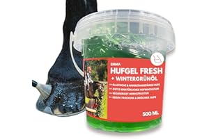 EMMA Huffett Pferde - Hufgel grün 500 ml Hufsalbe für Pferde I Hufbalsam I Erhalt Starke Hufe Pferd I Huffestiger I Hufcreme gegen rissige trockene Hufe I Hufpflege & Pferde Zubehör Hufwachstum