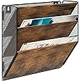 thumbnail image 2 of Rustic Wood Wall File Holder - Hanging Mail Organizer With 4 Slots | Magazine Rack, Document Storage, Farmhouse Decor 2 of 4