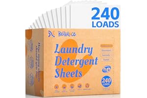 BellaLuce Laundry Detergent Sheets - Laundry Sheets, 240 Loads, Eco-Friendly, Plastic-Free, Fresh Linen Scent, Space Saving, Fast Dissolve & Hypoallergenic, Laundry Detergent for Home,Dorms,Essentials