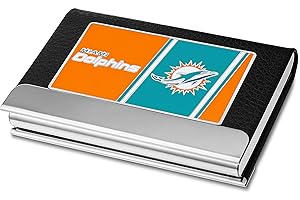 NANQUAN Match-Up Promotions NFL Miami Dolphins Mehrzweck-Tragetasche, Tasche für Visitenkarten, Kreditkarten, Geld und mehr, schwarz, 5,5 x 9,5 x 10,6 cm (MPC001-1017)