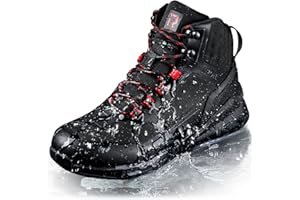 RIDEIRON Scarpe Moto Uomo Impermeabili Stivali Moto Antiscivolo Nero