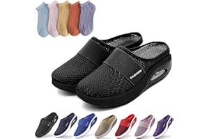 CHAGOO Air Cushion Slip-On Walking Shoes Orthopedic Diabetic Walking Sandals, Comes with 5 Pairs of Cotton Breathable Socks