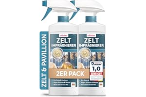 PLINTEX® 580ml Zelt & Pavillon Imprägnierung | Imprägnierspray für Zelte, Markisen, Sonnenschirm oder Pavillons | effektiver Flächen- und Nahtdichter für Zelte | Dermatologisch getestet & atmungsaktiv