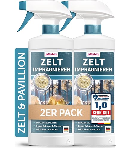 NANOPEARL Zelt Imprägnierspray 500ml – Wasserdichtes Spray für Zelt, Pavillon, Textilien & Leder – PFC-frei, UV-Schutz, Schimmel-Schutz, Made in Germany, Einfache Anwendung Sport & Freizeit