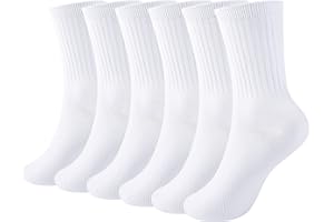 JOCMIC Kids Socks for Boys Girls Half Cushion Toddler School Sports Crew Breathable 3-13 Years