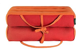 ANADEO YOGAPRODUCTS FOLDABLE - Coussin de Yoga et de Méditation Dépliant Zafu - Modulable - Kapok 100% Naturel et Recyclable - Ferme et Robuste - Confort et Stabilité