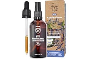 Bionoble Olio di Cumino Nero Biologico 100ml - Bottiglia di Vetro + Pipetta + Pompa - Olio di Semi Neri Nigella Sativa per Perdita dei Capelli - Olio Cumino Nero per Acne, Punti Neri - Black Seed Oil