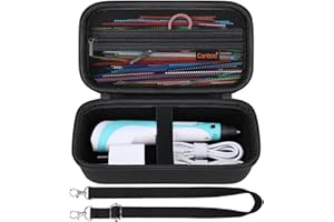 Canboc Carrying Case for SCRIB3D P1 3D Printing Pen, 3D Pen Box with Removable Shoulder Strap, Mesh Pocket fit 3D Pen Filament Refills, Charger, Black (Case Only)