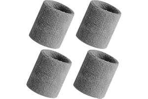 AILIVER Wristbands Sweatbands Wrist Men Women 4 PCS Sports Sweat Bands for Gym Sports Running Exercise Tennis Basketball Moisture Wicking(Size: 3.15 x 3.15 inches)
