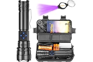 Lampe Torche Led Ultra Puissante Rechargeable, Lampe De Poche Tactique Militaire Police, Usb, 5 Mode 15000 Lumens XHP90.2