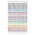 Hanyousheng 900 Pieces Rhinestone Sticker, 3mm 4mm 5mm Self Adhesive Rhinestones Round Crystal Gems, 15 Colors Self Adhesive Gems Stickers, for DIY Crafts, Face Nail Makeup