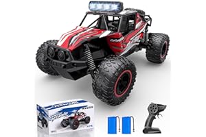 AUTOYET 1:16 Scale Off Road Monster Truck Remote Control Car High Speed: All Terrain RC Truck with 2.4GHz Remote Control, Max 25km/h Drift RC Car for Kids Boys Adults Gifts with 2 Rechargeable Batteries