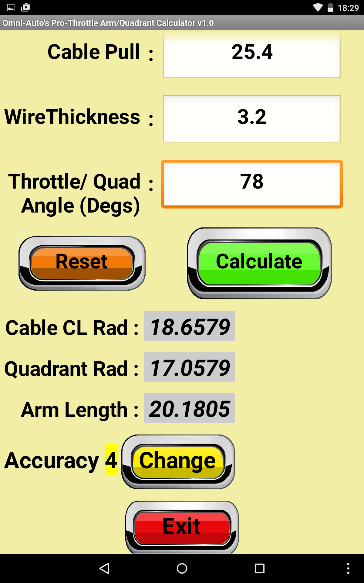 Pro Cable Quadrant and Arm Calculator Amazon.de Apps für Android