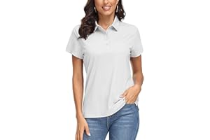 MAGCOMSEN Women's Polo Shirts Casual Work T Shirts Quick Dry Short Sleeve Golf Shirt