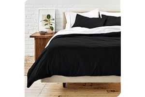 Bare Home Set Copripiumino 220 x 200 cm - Copripiumino in Microfibra 220 x 200 e 2 Federe (220 x 200/80 x 80 x 2, Nero)