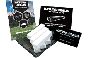 Natura Uralis Premium Tizas Serradas de Belgorod | 200g de Barras de Tiza Blanca - Crujido Increíble, Textura Terrosa, Aterciopelada y Firme, Sensación ASMR