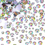 Flatback Rhinestones Round Crystal Flat Back Gems, 4 Mix Sizes, 800 Pieces