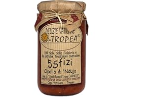 5 Sfizi Cipolla & Nduja - Prodotti Tipici Calabresi - Salsa Gourmet Artigianale - Made 100% in Italy - Senza Glutine - Delizie Vaticane Di Tropea - 180gr (Confezione da 1)