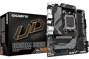 GIGABYTE TECHNOLOGY GIGABYTE B650M DS3H (AM5/LGA 1718/AMD/B650/Micro ATX/DDR5/PCIe 4.0 M.2/PCIe 4.0/USB 3.2 Gen2X2 Type-C/LAN de 2.5GbE/Placa Base)