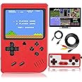 KASTWAVE Handheld Game Console, 400 Classic FC Games, Mini Handheld Game Console with 3.0-Inches Color Screen , 1020mAh Rechargeable Battery That Can Connect to TV and Two Players(Red)