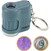 Carson MM-280B MicroMini&trade; Pocket Microscope Keychain, Blue