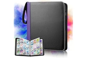 GIBOHOM Album na 900 kart kolekcjonerskich, album kolekcjonerski z 9 przegródkami, 50 stron na organizery kart, segregator z PU, do kart sportowych, MTG, TCG, Yugioh, itp