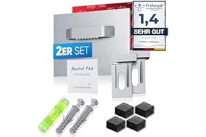 PEARWAY Bilderhaken selbstklebend EXTRA STARK [HALT BIS 6KG] für Alu Dibond & Acrylglas Aufhängung - Bilder aufhängen ohne Bohren - Klebehaken Bilder - Bildaufhänger Spiegelhalter - Spiegel Aufhängung