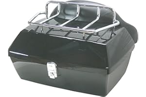 SPAAN Bauletto rigido da portapacchi Tour Pack per moto custom 48 litri con piastra