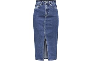 ONLY Onlsiri Front Slit Skirt DNM Gua Noos Jupe en Jean Femme (Lot de 1)