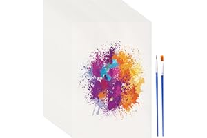 Realjoy Carta Acquerello, 24 Fogli 300g/m² Fogli Acquerello A4, Carta Cotone per Pittori, Principianti, Pittura e Disegno con Acquarello(29.7x21cm)