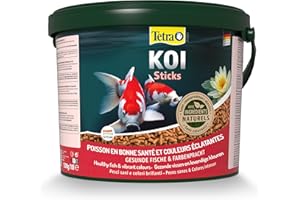 Tetra Pond Koï - Aliment Complet Premium pour Carpes Koï de Bassin – Activateur Naturel de Couleurs - Enrichi en Oligo-éléments, Vitamines essentiels, Caroténoïdes – Hautement digestible - 10 L