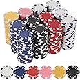 LUOBAO Poker Chips,Poker Chips Set for Card Board Game,11.5 Gram,for Texas Hold'em, Blackjack,Card Club or Late Night Poker Games