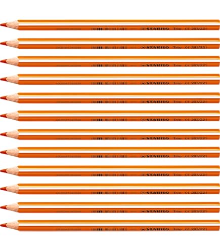 STABILO Trio thick - Matita colorata triangolare - Confezione da 12 - Verde Foglia