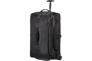 Samsonite Paradiver Light - Bolsa de Viaje/Mochila con 2 Ruedas, 67 cm, 74.5 L, Color Negro, Duffle M with 2 Wheels